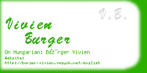 vivien burger business card